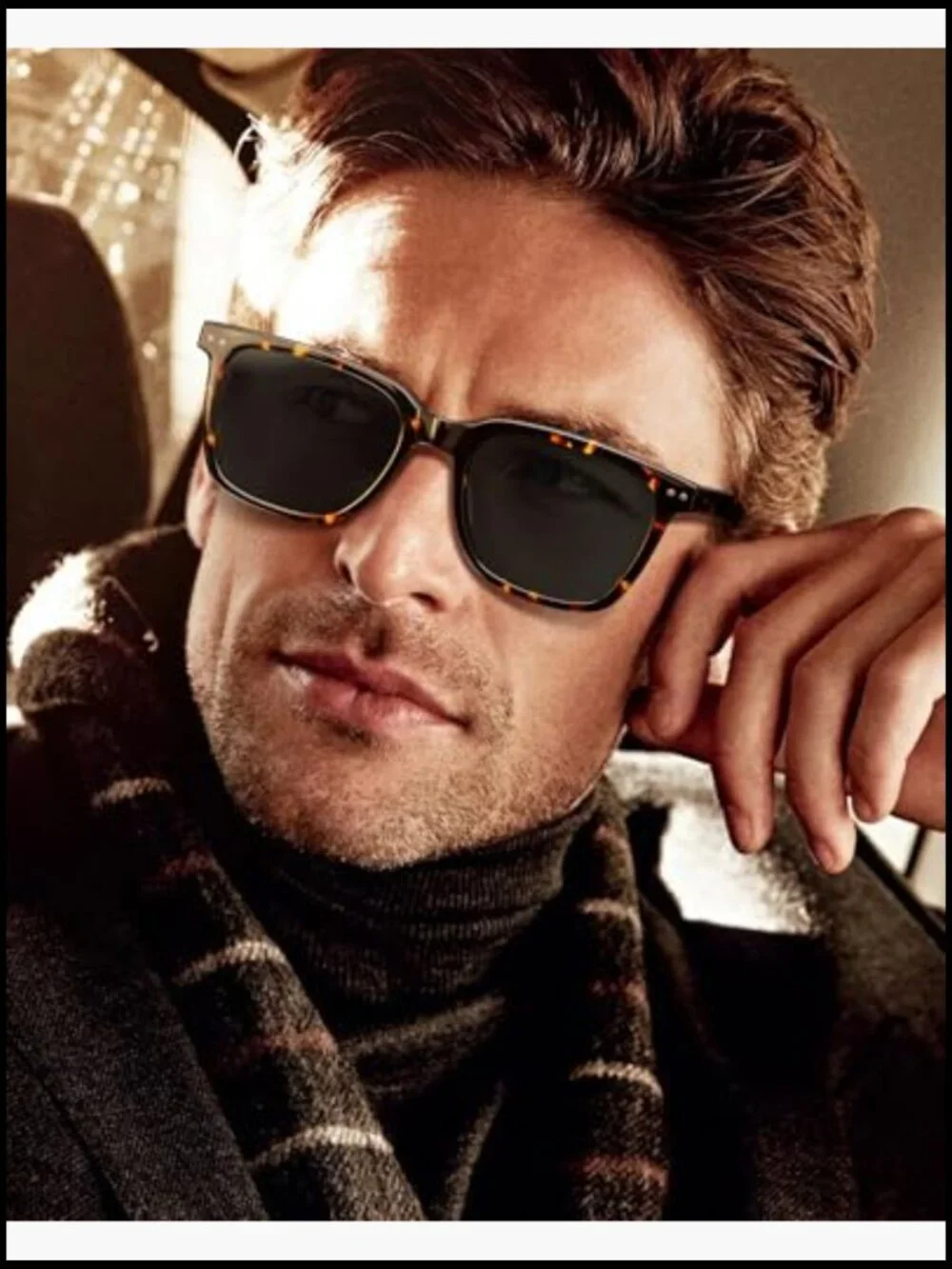 Retro Acetate Polarized Sunglasses UV Protection Square Driving